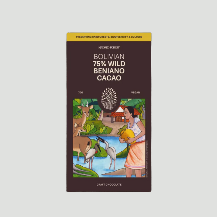 Bolivian 75% Wild Cacao Chocolate Bar