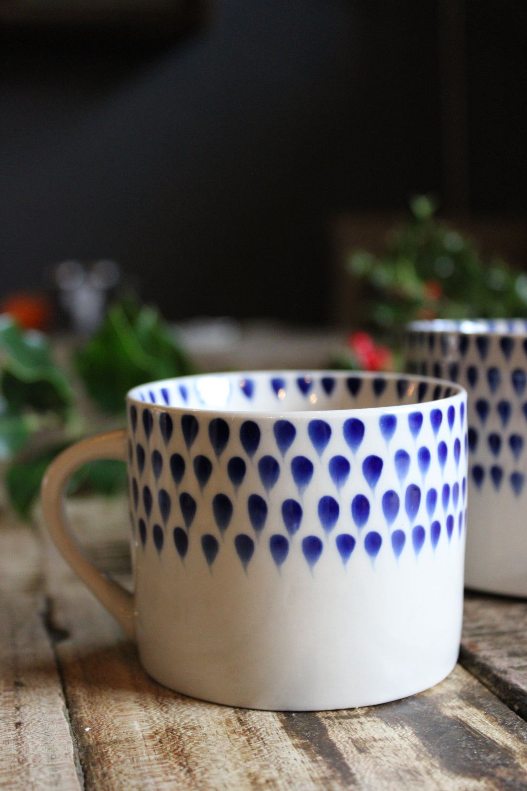 Drop Mug - Cream & Indigo Large/Small